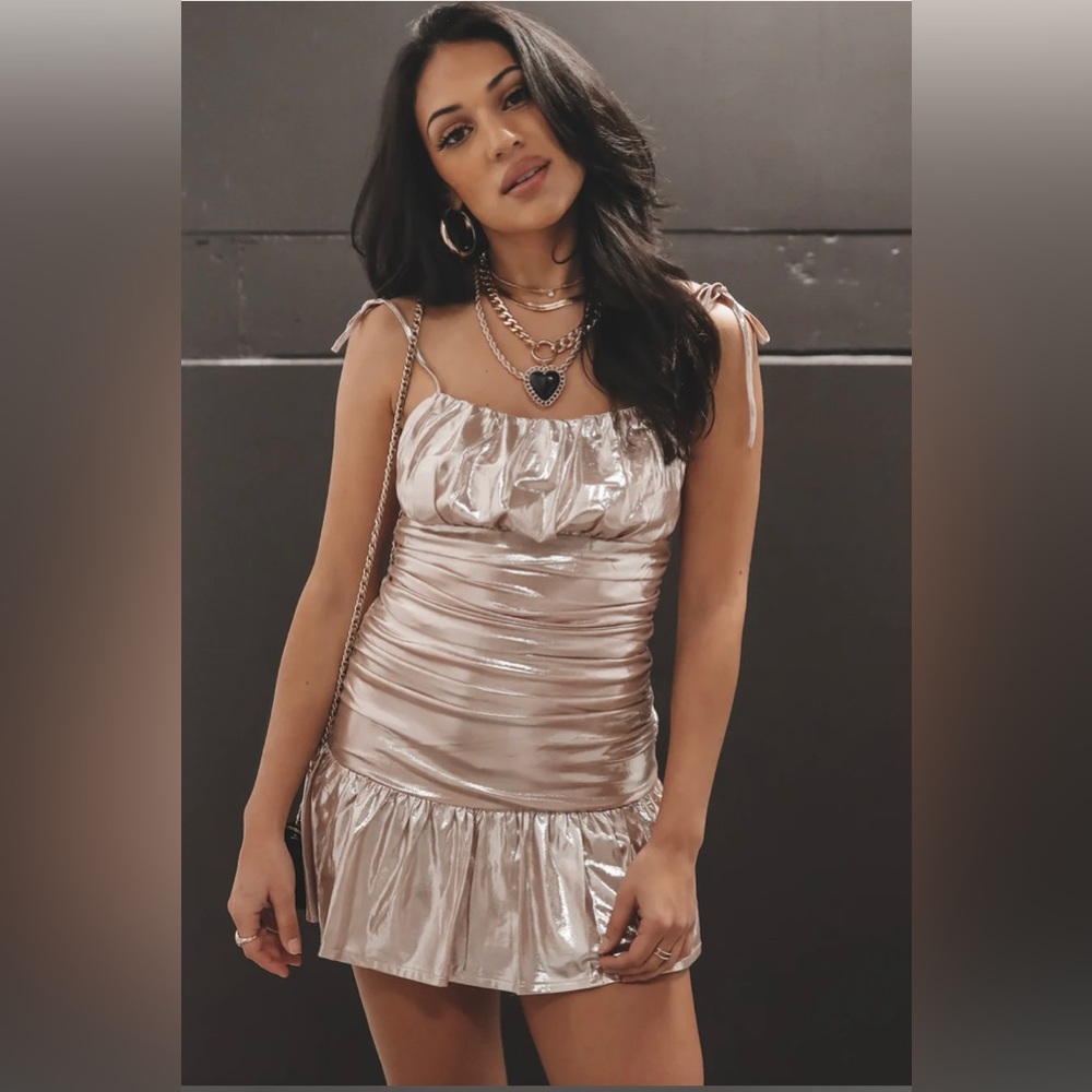 Blush Pink Ruched Dress